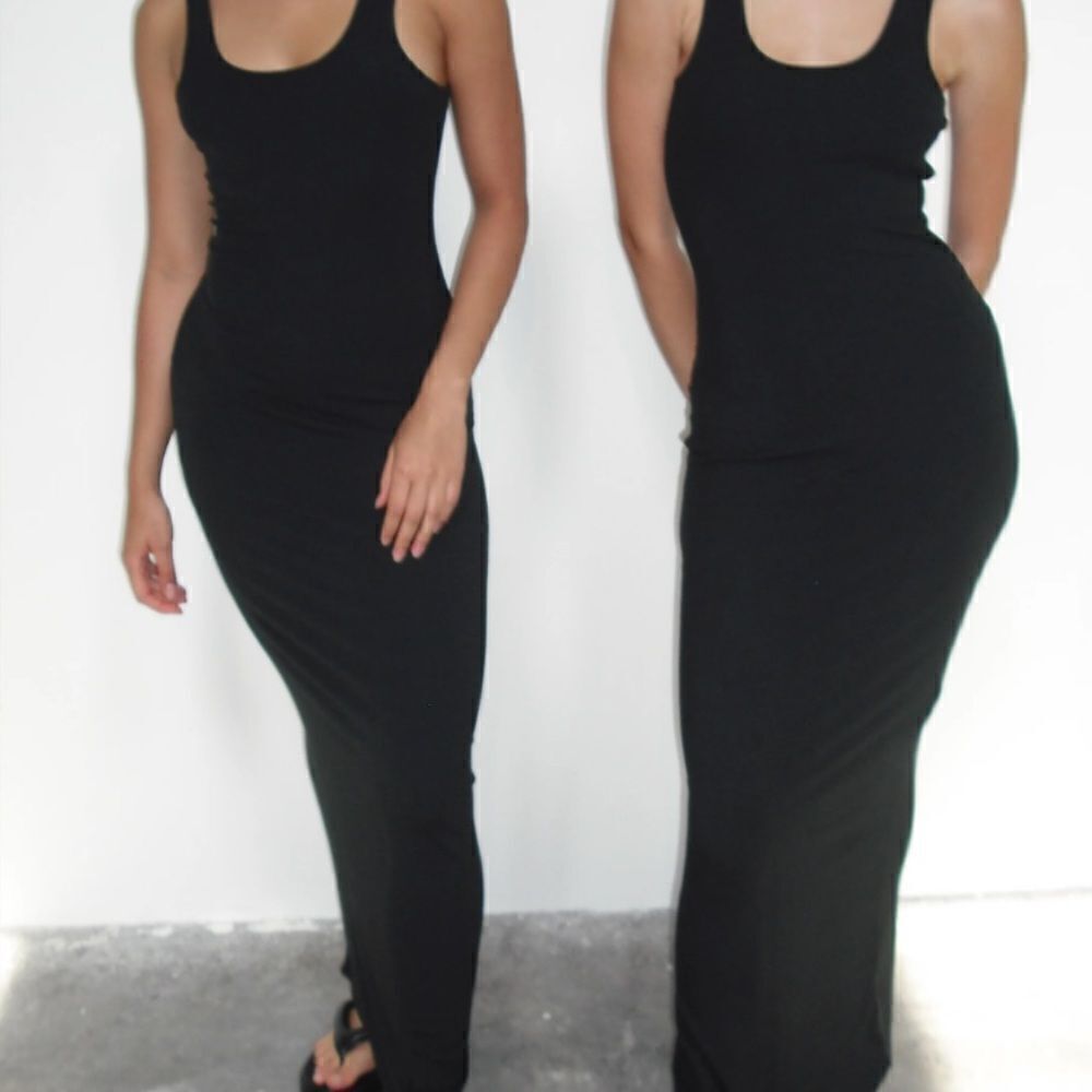 Le European Black Tank Dress